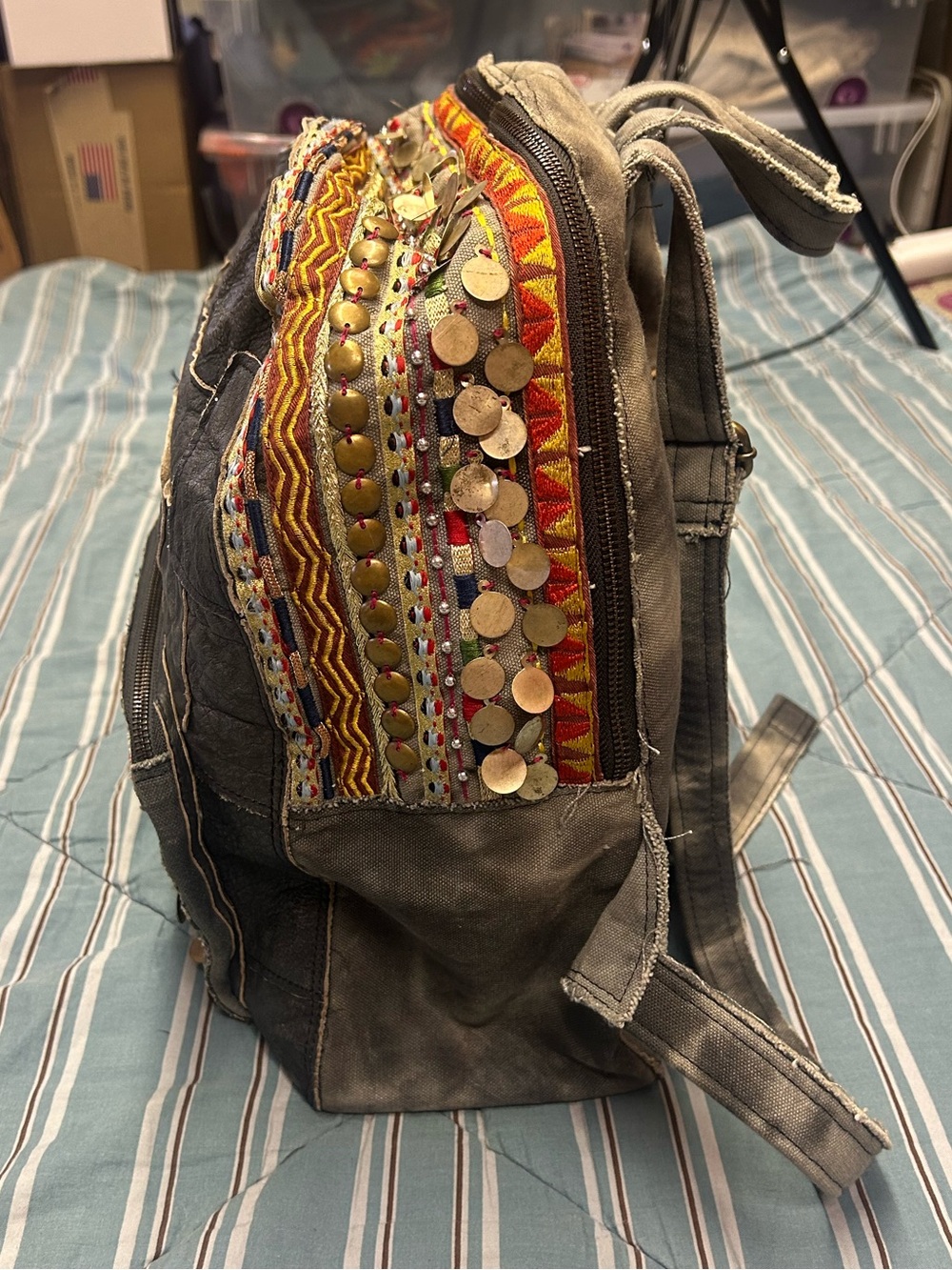 ✨ RARE & DISCONTINUED ✨ Free People Alameda Embellished Boho Backpack - Picture 5 of 10